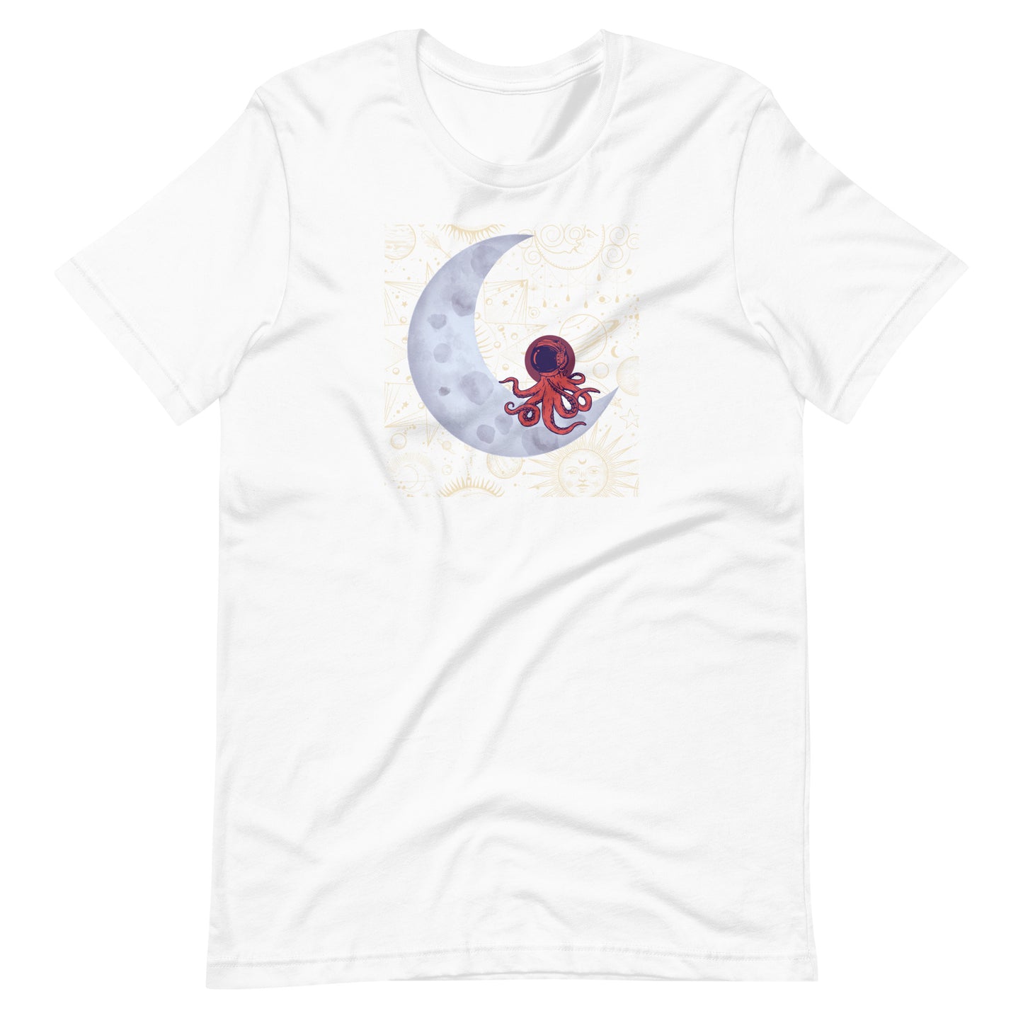 Octopus in moon Unisex t-shirt